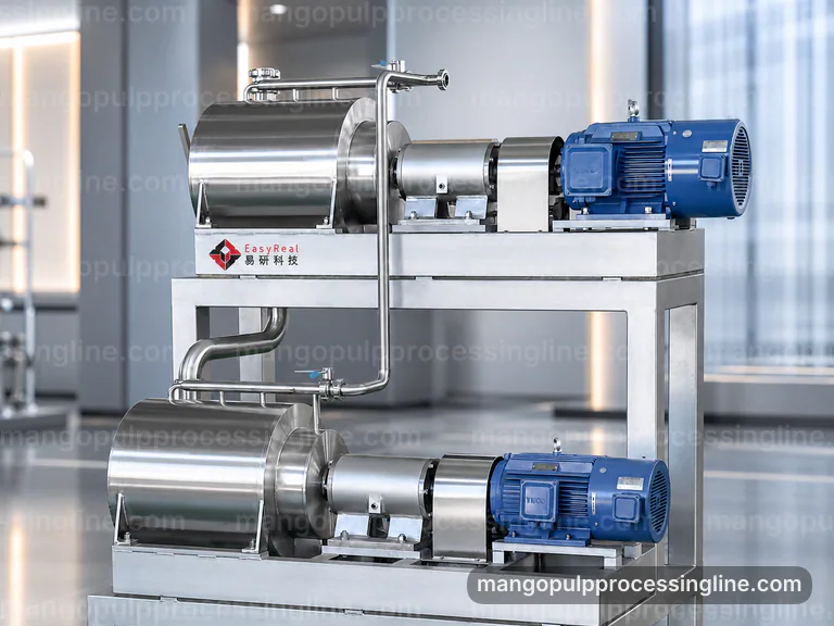 Industrial Mango Pulp Processing Line: Buying Considerations Interface industrial mango pulp processing line, buying considerations: pulping with fiber refinement section connection view
