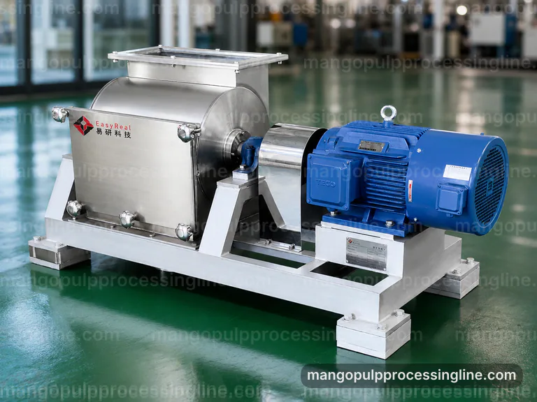 industrial mango pulp processing line, common buyer questions: mango destoner pulper connection view