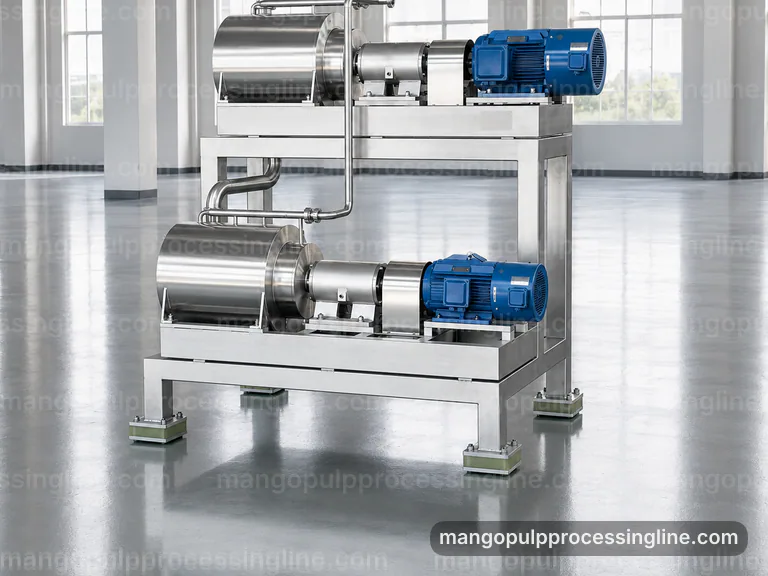 Industrial Mango Pulp Processing Line: Performance Troubleshooting Interface industrial mango pulp processing line, performance troubleshooting: mango destoner pulper connection view
