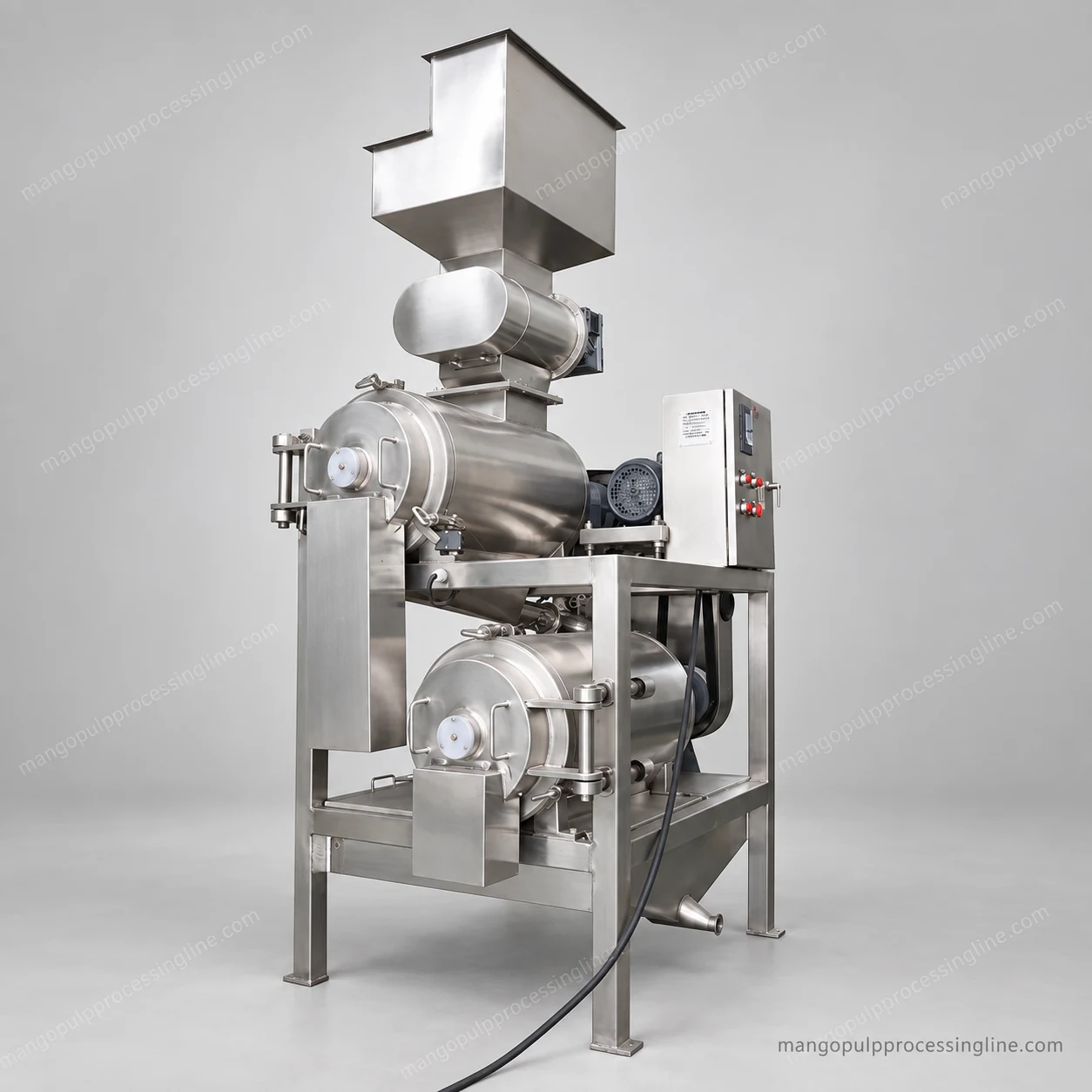 Side view showing access around a mango extraction machine